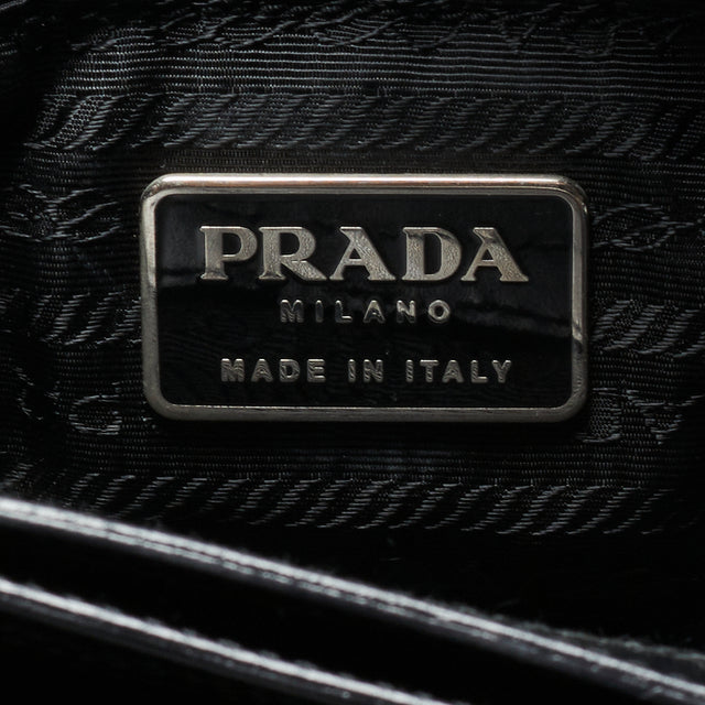 PRADA LEATHER RUNWAY HOBO HAND BAG
