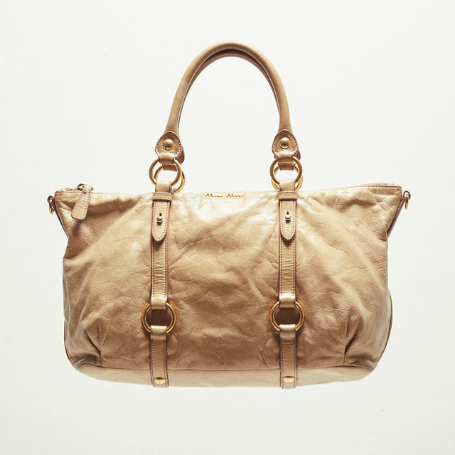 MIU MIU LEATHER HAND BAG