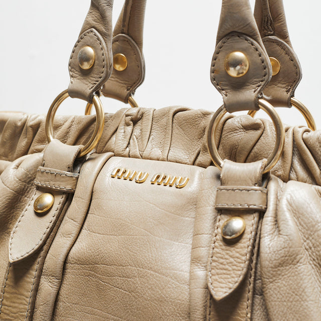 MIU MIU LEATHER HAND BAG