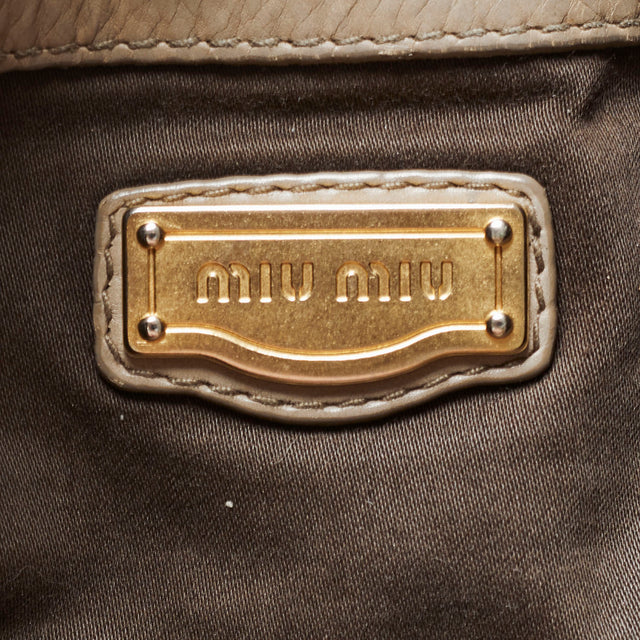 MIU MIU LEATHER HAND BAG