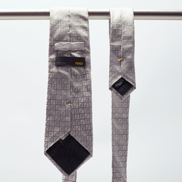 FENDI MONOGRAM SILK TIE