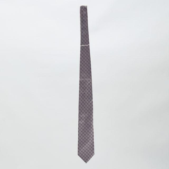 GUCCI MONOGRAM SILK TIE