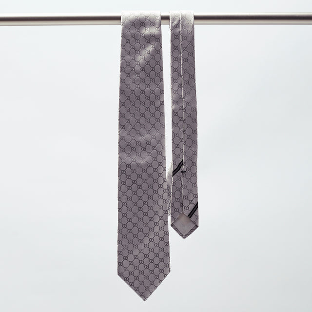 GUCCI MONOGRAM SILK TIE