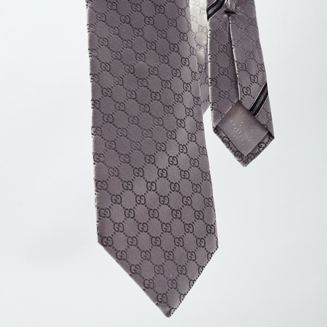 GUCCI MONOGRAM SILK TIE