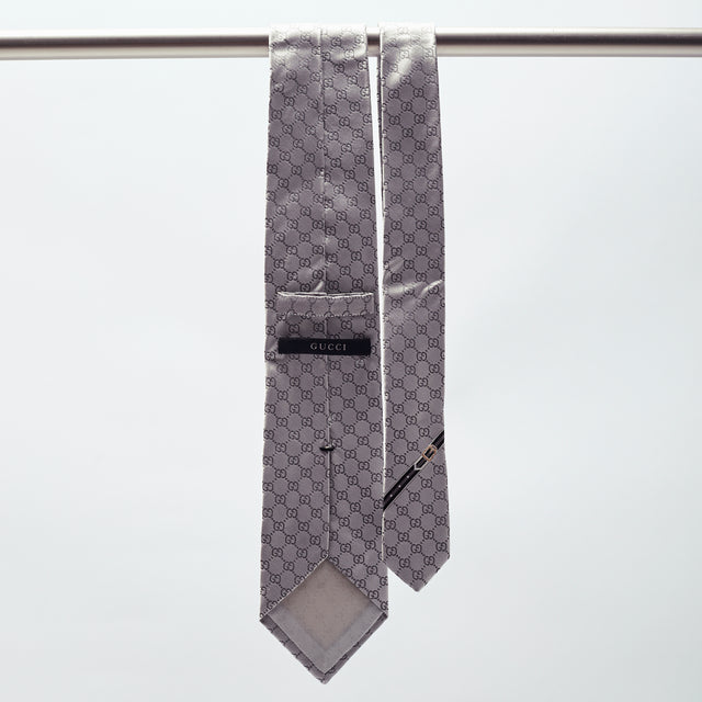 GUCCI MONOGRAM SILK TIE