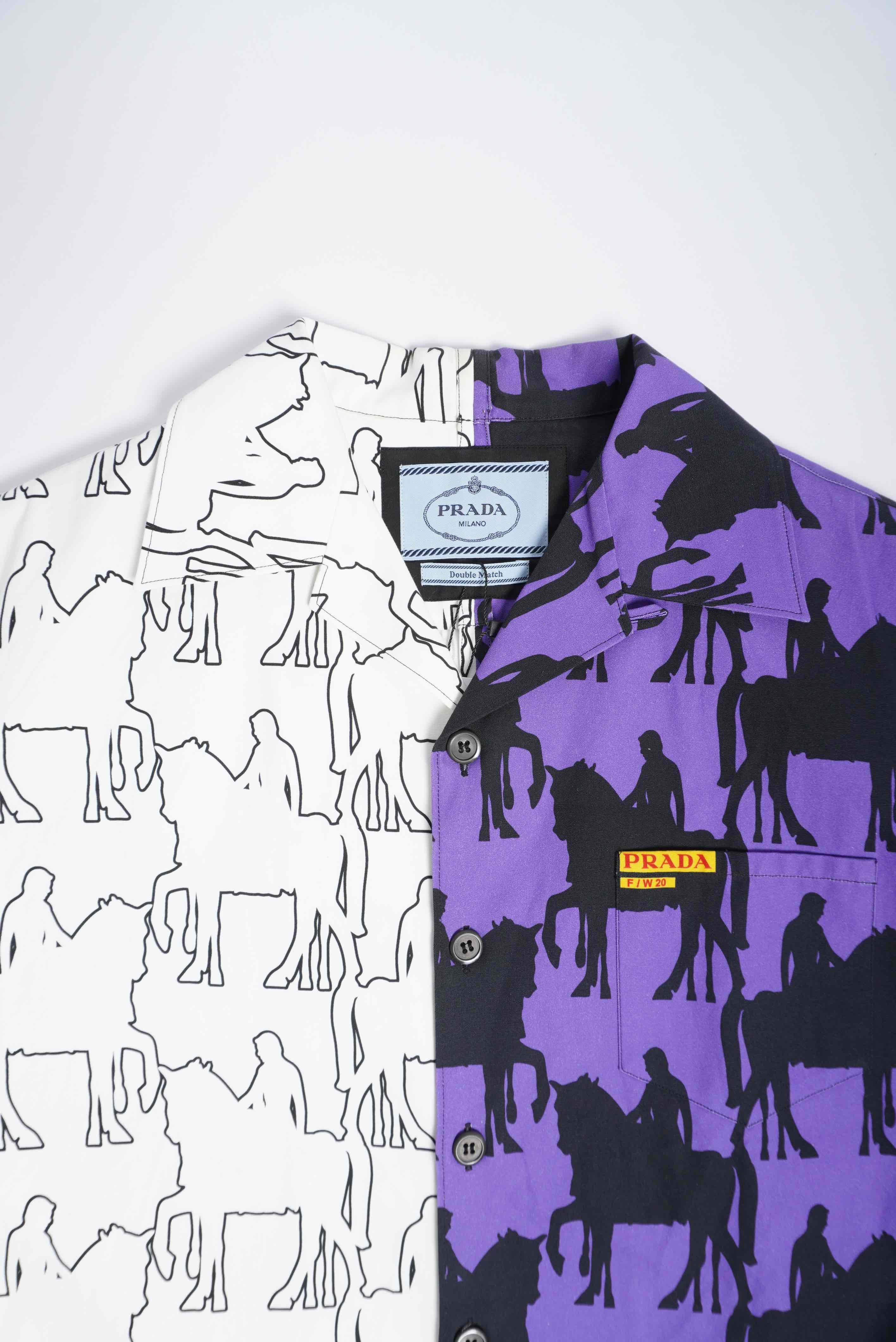 Prada double discount match bowling shirt